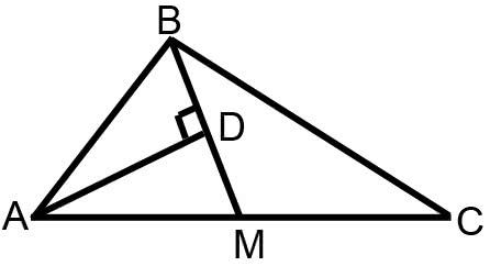 Прямая AD, перпендикулярна медиане BM
